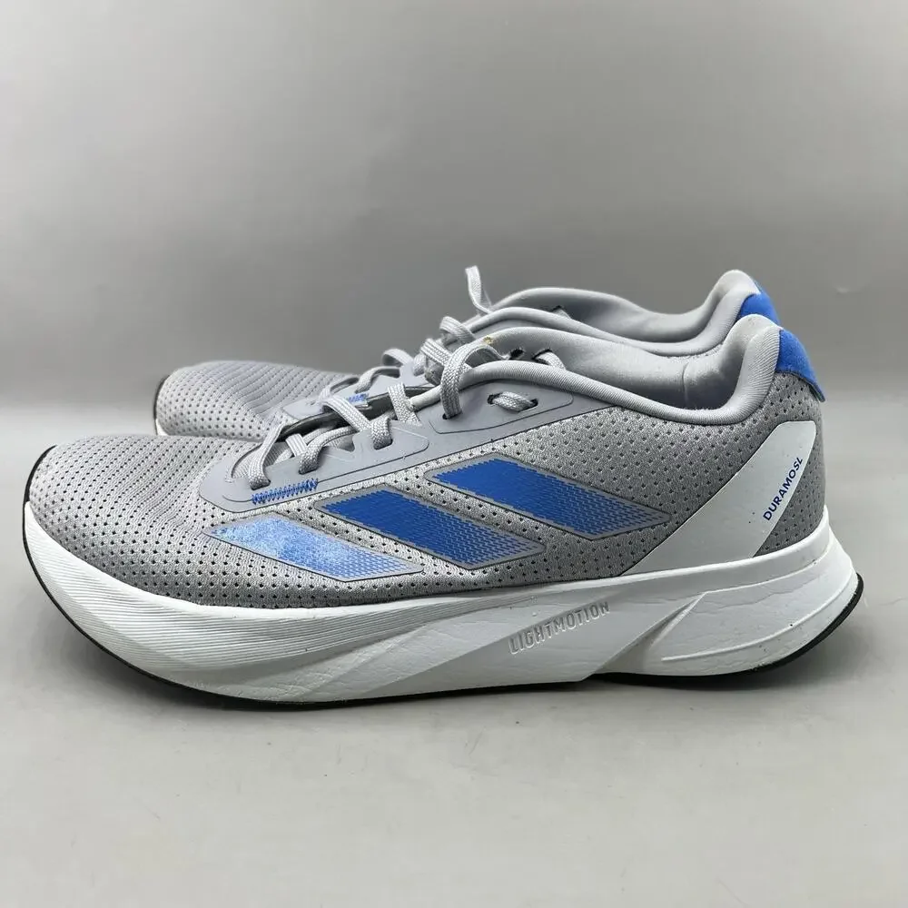 Adidas Duramo SL Running Shoes Men Size 10.5 Gray Blue Mesh Comfort Low Sneakers